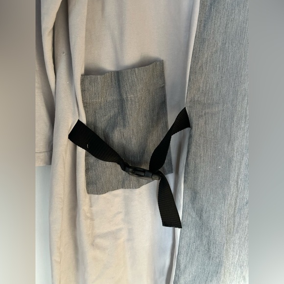 NWOT Fun and funky mixed material turtleneck sweatshirt/chambray maxi dress - XL - Picture 7 of 13